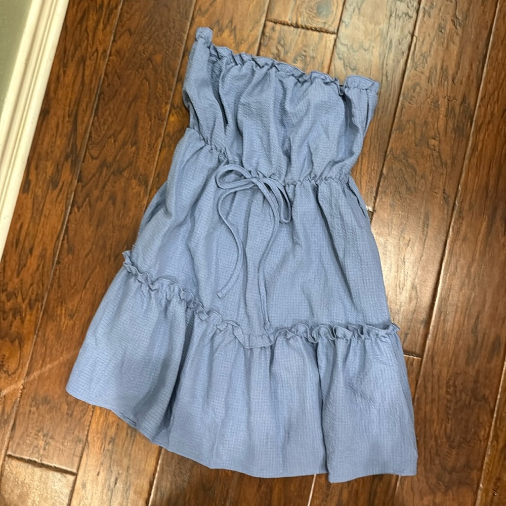 Blue mini dress